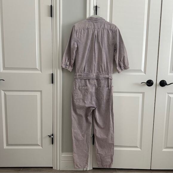 ba&sh Frida Denim Jumpsuit Faded Purple Wash Medium - Picture 8 of 13